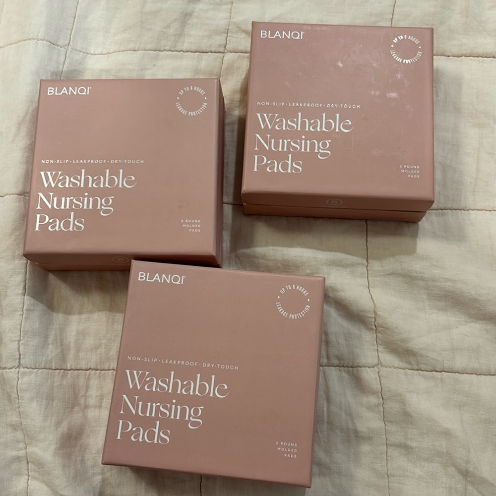Blanqi washable reusable nursing pads NWT 3 pairs